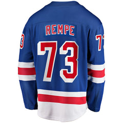 NHL Matt Rempe New York Rangers Fanatics Home Breakaway Jersey - Blue