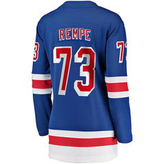 NHL Matt Rempe New York Rangers Fanatics Women's Home Breakaway Jersey - Blue