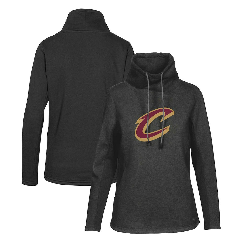 Cleveland Cavaliers Levelwear Women's Loop Core Funnel Neck Pullover Sweatshirt Black