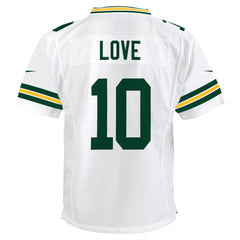 NFL Jordan Love Green Bay Packers Youth Game Jersey - White