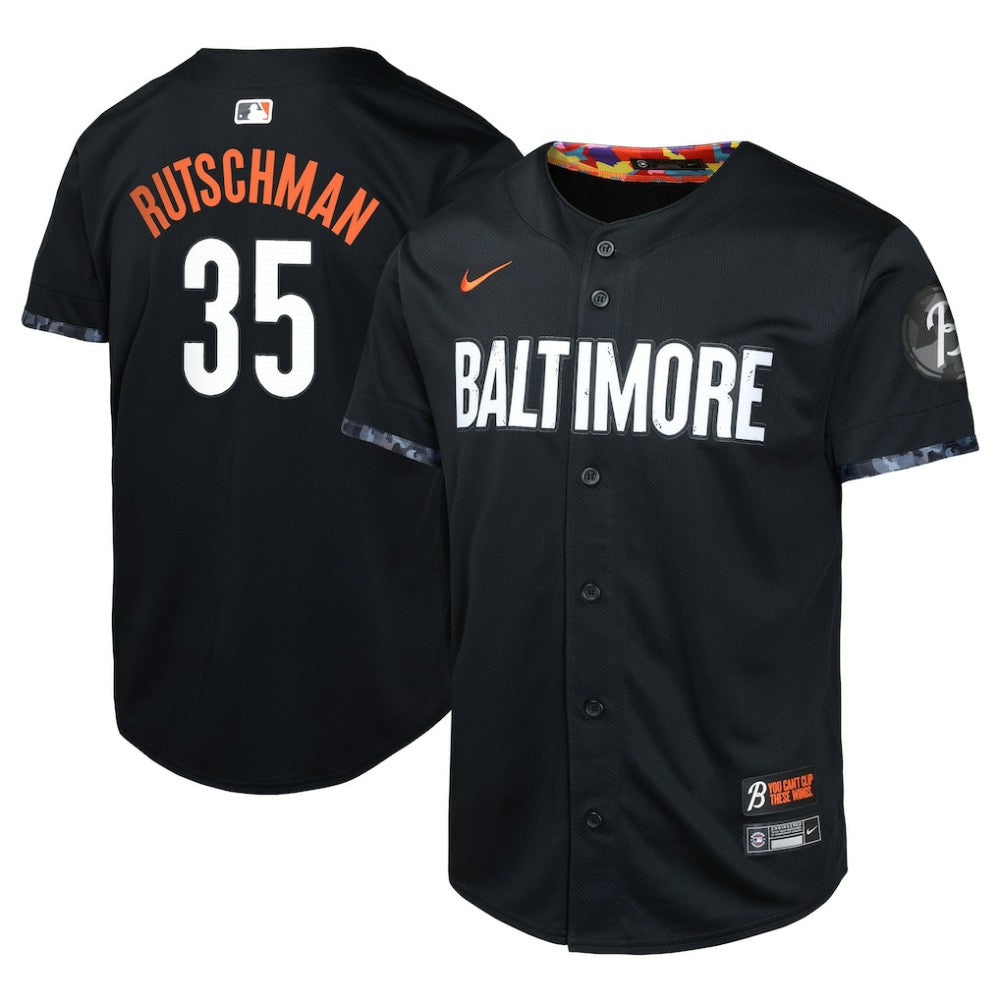 MLB Adley Rutschman Baltimore Orioles Nike Youth City Connect Limited Player Jersey - Black