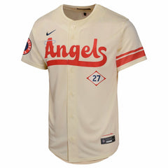 MLB Mike Trout Los Angeles Angels Nike Youth City Connect Limited Player Jersey - Cream