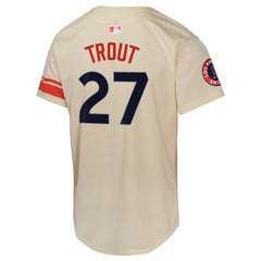 MLB Mike Trout Los Angeles Angels Nike Youth City Connect Limited Player Jersey - Cream