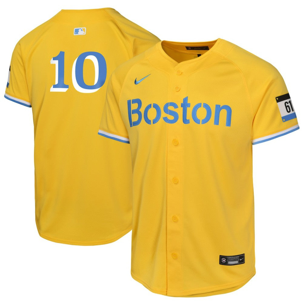 MLB Trevor Story Boston Red Sox Nike Youth City Connect Limited Player Jersey - Gold