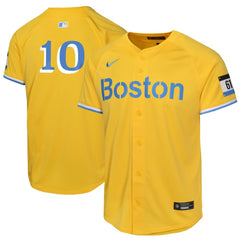 MLB Trevor Story Boston Red Sox Nike Youth City Connect Limited Player Jersey - Gold