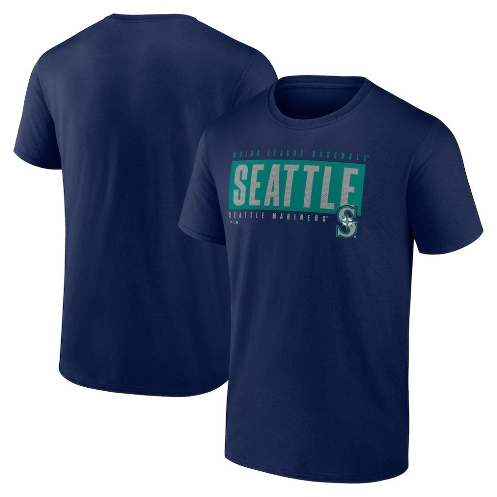 Seattle Mariners Blocked Out T-Shirt - Navy T-shirts