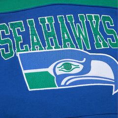Seattle Seahawks Off Field Vintage Logo Short Sleeve Pullover Hoodie Royal