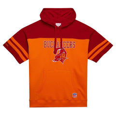 Tampa Bay Buccaneers Off Field Vintage Logo Short Sleeve Pullover Hoodie Orange