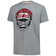 Cincinnati Reds Homage Grateful Dead Tri-Blend T-Shirt - Gray T-shirts