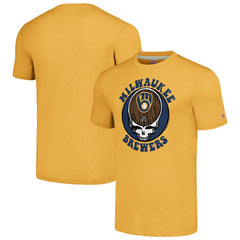 Milwaukee Brewers Homage Grateful Dead Tri-Blend T-Shirt - Gold T-shirts