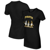 Pittsburgh Pirates Tiny Turnip Women's Gnomes T-Shirt - Black T-shirts
