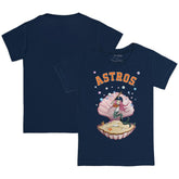 Houston Astros Tiny Turnip Youth Mermaid T-Shirt - Navy T-shirts