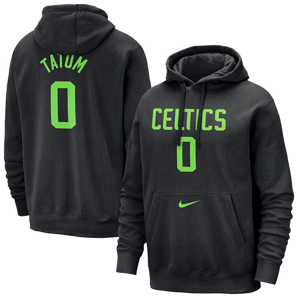Jayson Tatum Boston Celtics 2024/25 City Edition Name & Number Pullover Hoodie Black