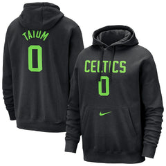 Jayson Tatum Boston Celtics 2024/25 City Edition Name & Number Pullover Hoodie Black