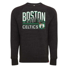 Boston Celtics Sportiqe Unisex Harmon Super Soft Tri-Blend Raglan Pullover Sweatshirt Heather Black