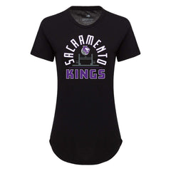 Sacramento Kings Sportiqe Women's Phoebe Super Soft Tri-Blend T-Shirt Black