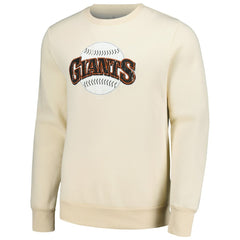 San Francisco Giants Majestic Threads Fleece Pullover Sweatshirt - Oatmeal Pullover