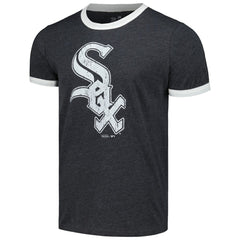 Chicago White Sox Majestic Threads Ringer Tri-Blend T-Shirt - Black T-shirts