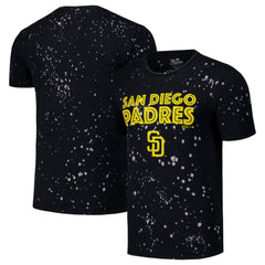 San Diego Padres Majestic Threads Splatter T-Shirt - Black/White T-shirts