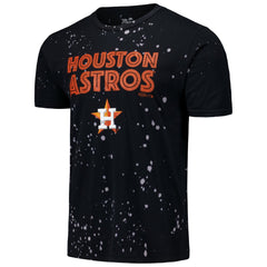 Houston Astros Majestic Threads Splatter T-Shirt - Black/White T-shirts