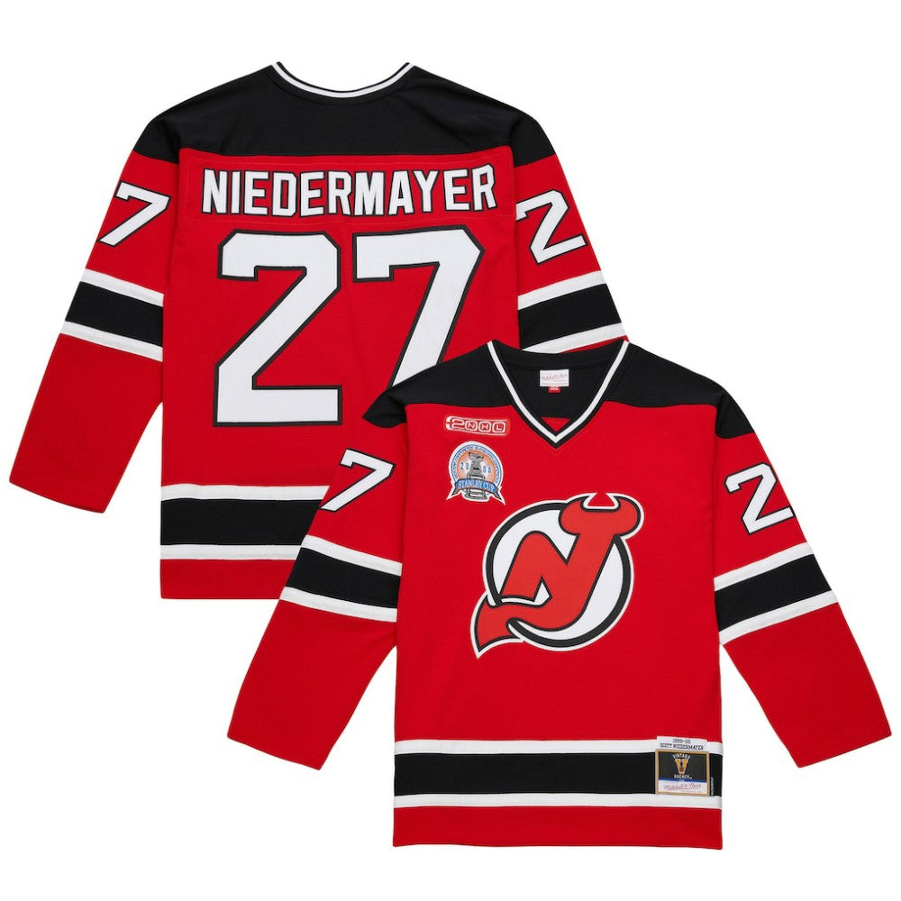 NHL Scott Niedermayer New Jersey Devils Mitchell & Ness Big & Tall 1999/00 Blue Line 2.0 Jersey - Red