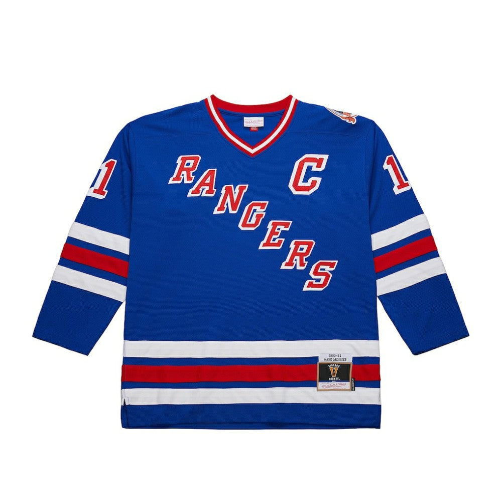 NHL Mark Messier New York Rangers Mitchell & Ness Big & Tall 1993/94 Blue Line 2.0 Jersey - Blue