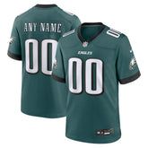 Philadelphia Eagles Custom Game Jersey Midnight Green