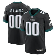 Philadelphia Eagles Alternate Custom Game Jersey Black