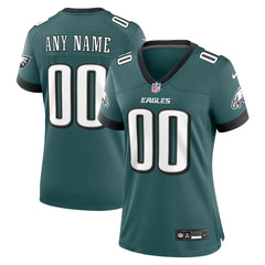 NFL Philadelphia Eagles Women's Custom Game Jersey - Midnight Green