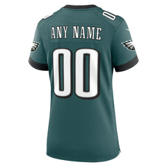 NFL Philadelphia Eagles Women's Custom Game Jersey - Midnight Green