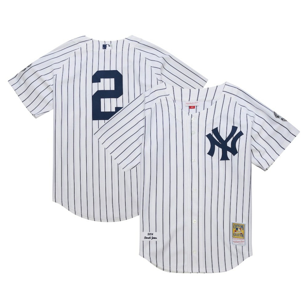 MLB Derek Jeter New York Yankees Mitchell & Ness 2014 Cooperstown Collection Authentic Throwback Jersey - White