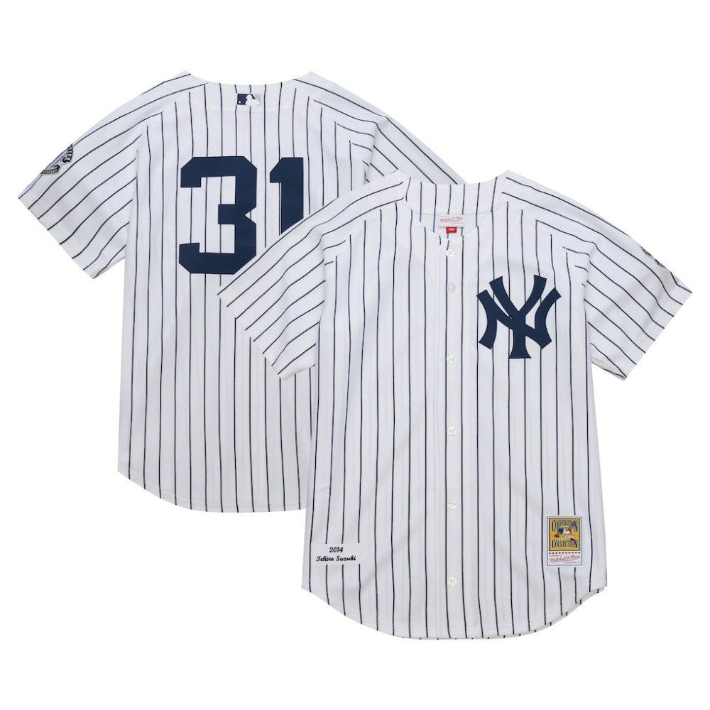 MLB Ichiro Suzuki New York Yankees Mitchell & Ness 2014 Cooperstown Collection Authentic Throwback Jersey - White