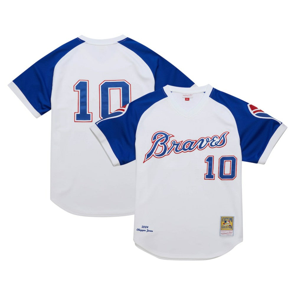 MLB Chipper Jones Atlanta Braves Mitchell & Ness 2004 Cooperstown Collection Authentic Throwback Jersey - White