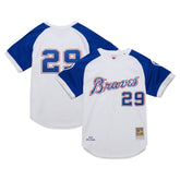 MLB John Smoltz Atlanta Braves Mitchell & Ness 2004 Cooperstown Collection Authentic Throwback Jersey - White