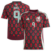 Raul Jimenez Mexico National Team Youth 2024 Home Replica Player Jersey Burgundy