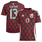 Guillermo Ochoa Mexico National Team Youth 2024 Home Replica Player Jersey Burgundy