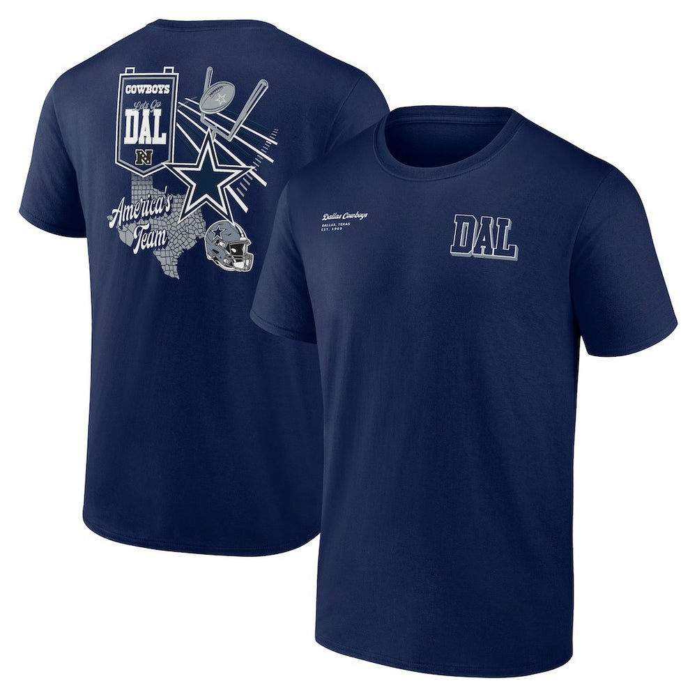 Dallas Cowboys Split Zone T-Shirt Navy