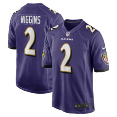 NFL Nate Wiggins Baltimore Ravens Player Game Jersey - Purple