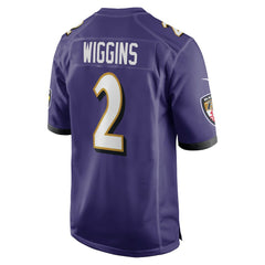 Nate Wiggins Baltimore Ravens Player Game Jersey Purple