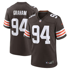 NFL Mason Graham Cleveland Browns 2025 NFL Draft First Round Pick Game Jersey - Brown