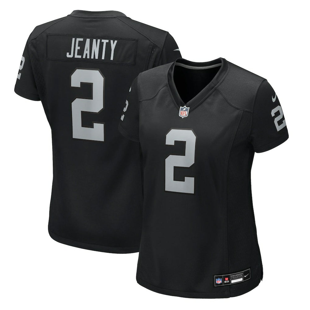 NFL Ashton Jeanty Las Vegas Raiders Women's 2025 NFL Draft First Round Pick Team Game Jersey - Black