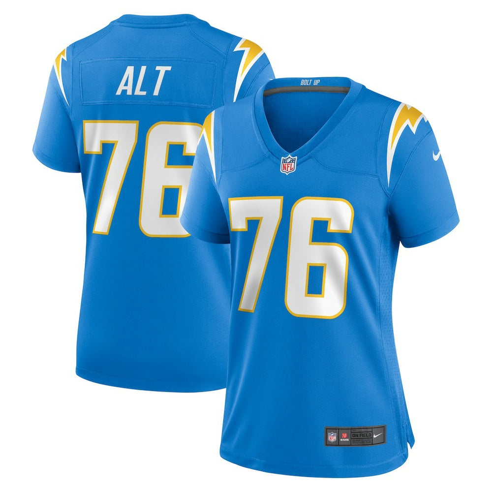 NFL Joe Alt Los Angeles Chargers Women's 2024 NFL Draft First Round Pick Player Game Jersey - Powder Blue