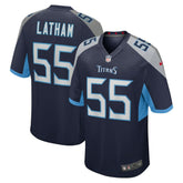 NFL JC Latham Tennessee Titans Player Game Jersey - Navy