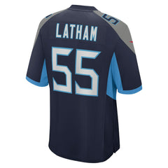 NFL JC Latham Tennessee Titans Player Game Jersey - Navy