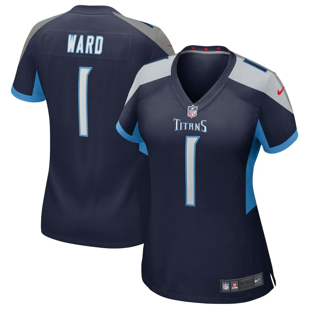 NFL Cameron Ward Tennessee Titans Women's 2025 NFL Draft First Round Pick Alternate Game Jersey - Navy