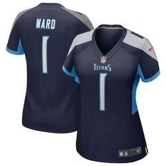 NFL Cameron Ward Tennessee Titans Women's 2025 NFL Draft First Round Pick Alternate Game Jersey - Navy