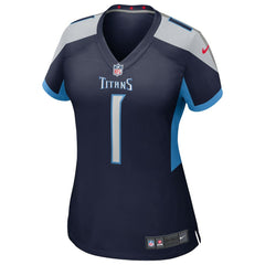NFL Cameron Ward Tennessee Titans Women's 2025 NFL Draft First Round Pick Alternate Game Jersey - Navy