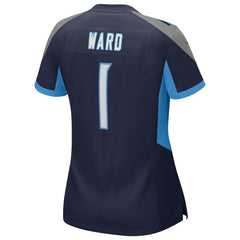 NFL Cameron Ward Tennessee Titans Women's 2025 NFL Draft First Round Pick Alternate Game Jersey - Navy