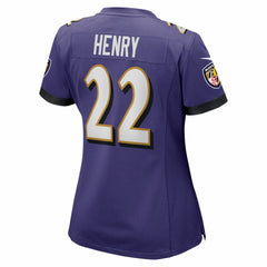 NFL Derrick Henry Baltimore Ravens Women's Game Player Jersey - Purple