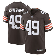 NFL Carson Schwesinger Cleveland Browns 2025 NFL Draft Game Jersey - Brown